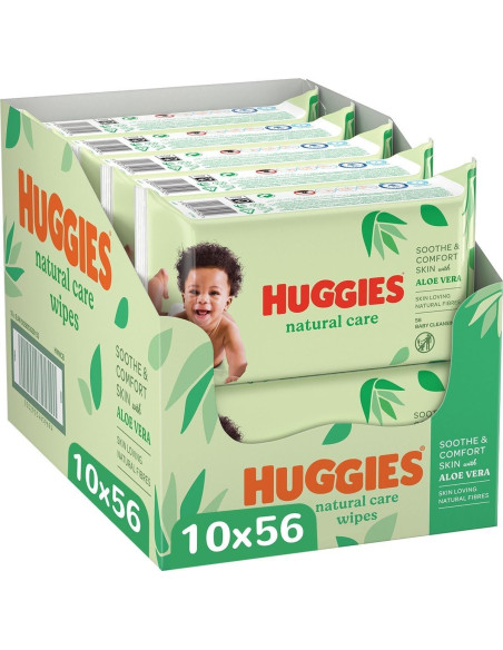 Huggies Natural Care Toallitas – Pack 10×56 (560 uds)