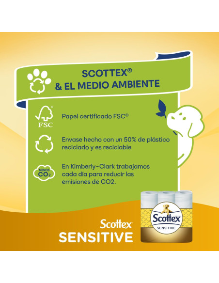 Scottex Papel Higiénico Sensitive 42 rollo