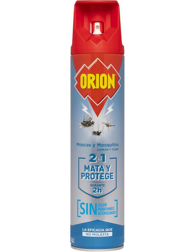 Orion - Insecticida en Aerosol 2en1 Mata y Protege contra Moscas y Mosquitos 600