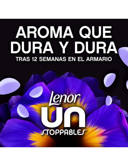 LENOR UNstoppables Perlas de Perfume para la Ropa, 133 Lavados (6 x 270g), Suavizante con Fragancia Violeta Fresca