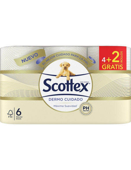 SCOTTEX HIGIENICO DERMO CUIDADO 6R