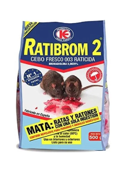 RATICIDA RATIBROM 2 CEBO FRESCO 003 500GR