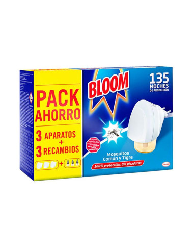 BLOOM INSECT ELECT MOSQUITOS 3 APARATOS+3 REC
