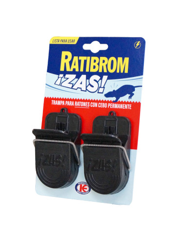 Ratibrom ¡Zas! Trampa-pinza para ratas y ratones