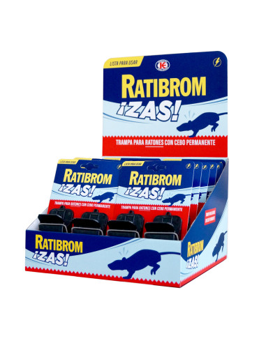 Ratibrom ¡Zas! Trampa-pinza para ratas y ratones