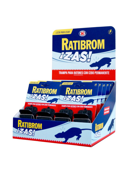 Ratibrom ¡Zas! Trampa-pinza para ratas y ratones