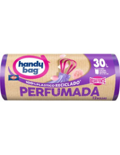 HANDY B.BASURA 30L LILA 12U PERFUMADA 55X60 AUT