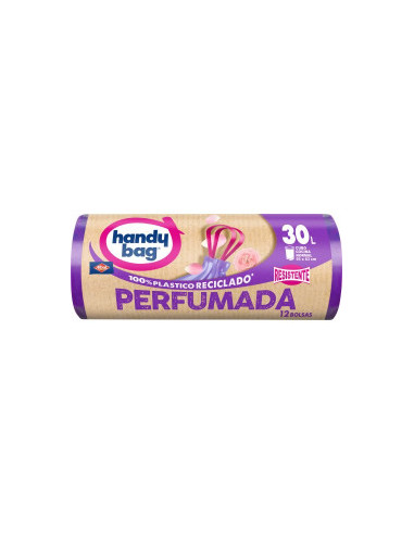 HANDY B.BASURA 30L LILA 12U PERFUMADA 55X60 AUT