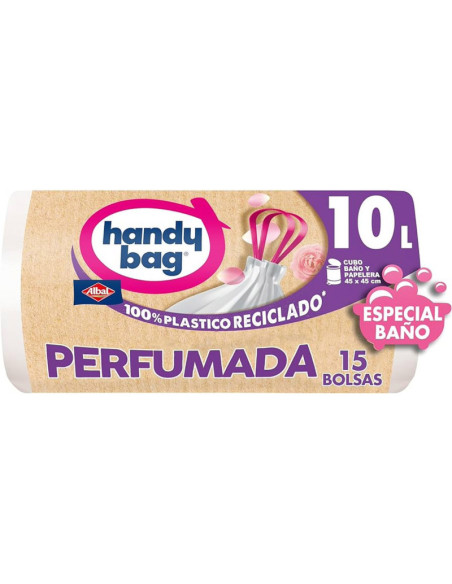 ALBAL BOLSA BASURA 10L BAÑO 15UDS 45X45 AUTOCIERRE