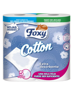 PAPEL HIGIÉNICO FOXY COTTON 5H 4R
