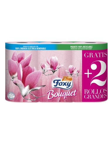 PAPEL HIGIENICO FOXY BOUQUET  ROSA 6 R