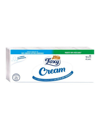 PAÑUELOS FOXY CREAM 10X9 U