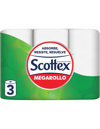 PAPEL COCINA SCOTTEX MEGAROLLO 3U