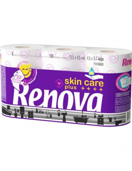 PAPEL HIGIENICO RENOVA SKINCARE PERF 6 U
