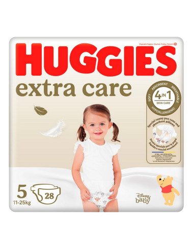 PAÑAL HUGGIES EXTRA CARE TALLA 5 12-22KG 28 U