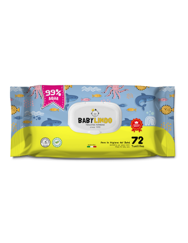 Baby Lindo Toallitas con Tapa 99% Aqua Toallitas
