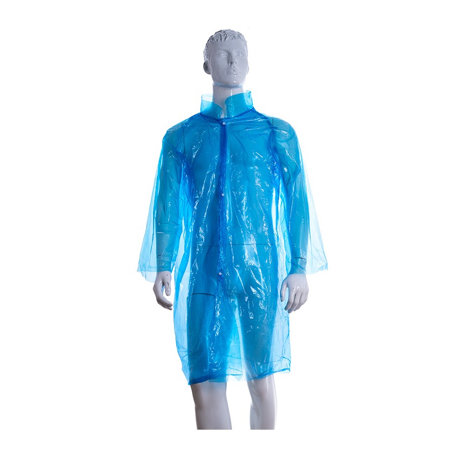 Bata de Polietileno LDPE 114x146cm, Cierre Corchetes