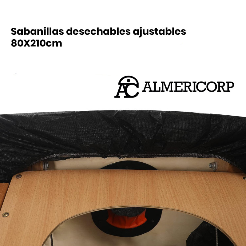 Sabanilla negra desechable TNT 30GR 80x210cm I...