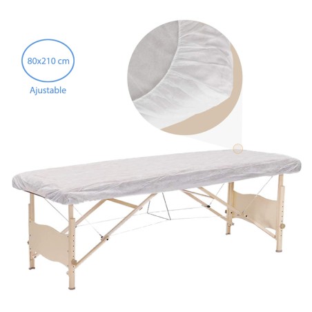 Sábana Protectora de camilla Ajustable 80x210 cm I 100ud.
