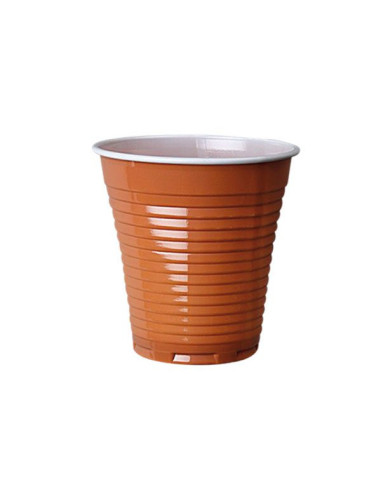 VASO PLASTICO CAFE MARRON 166cc PQT 100UD