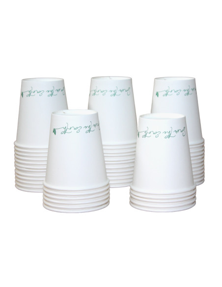 Vaso Cartón Blanco Bio 200cc 7oz Save The Earth (50 uds)