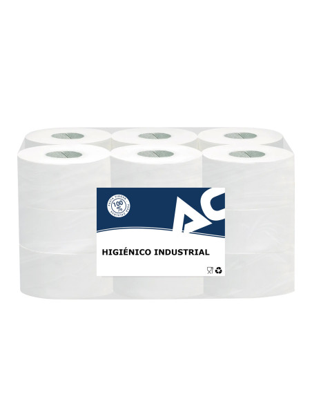 Papel higiénico industrial acolchado 100M - Pack 18 rollos